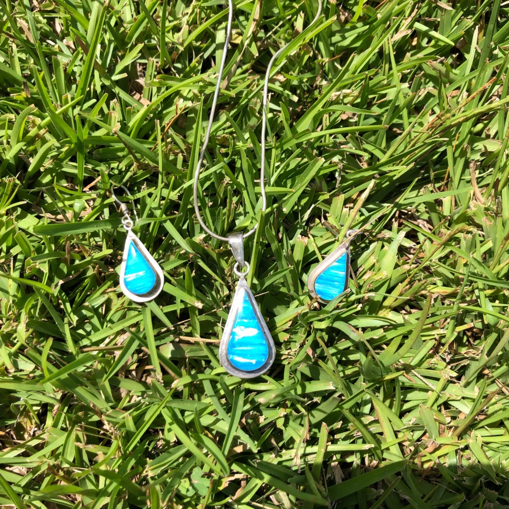 Sterling Silver earrings and necklace